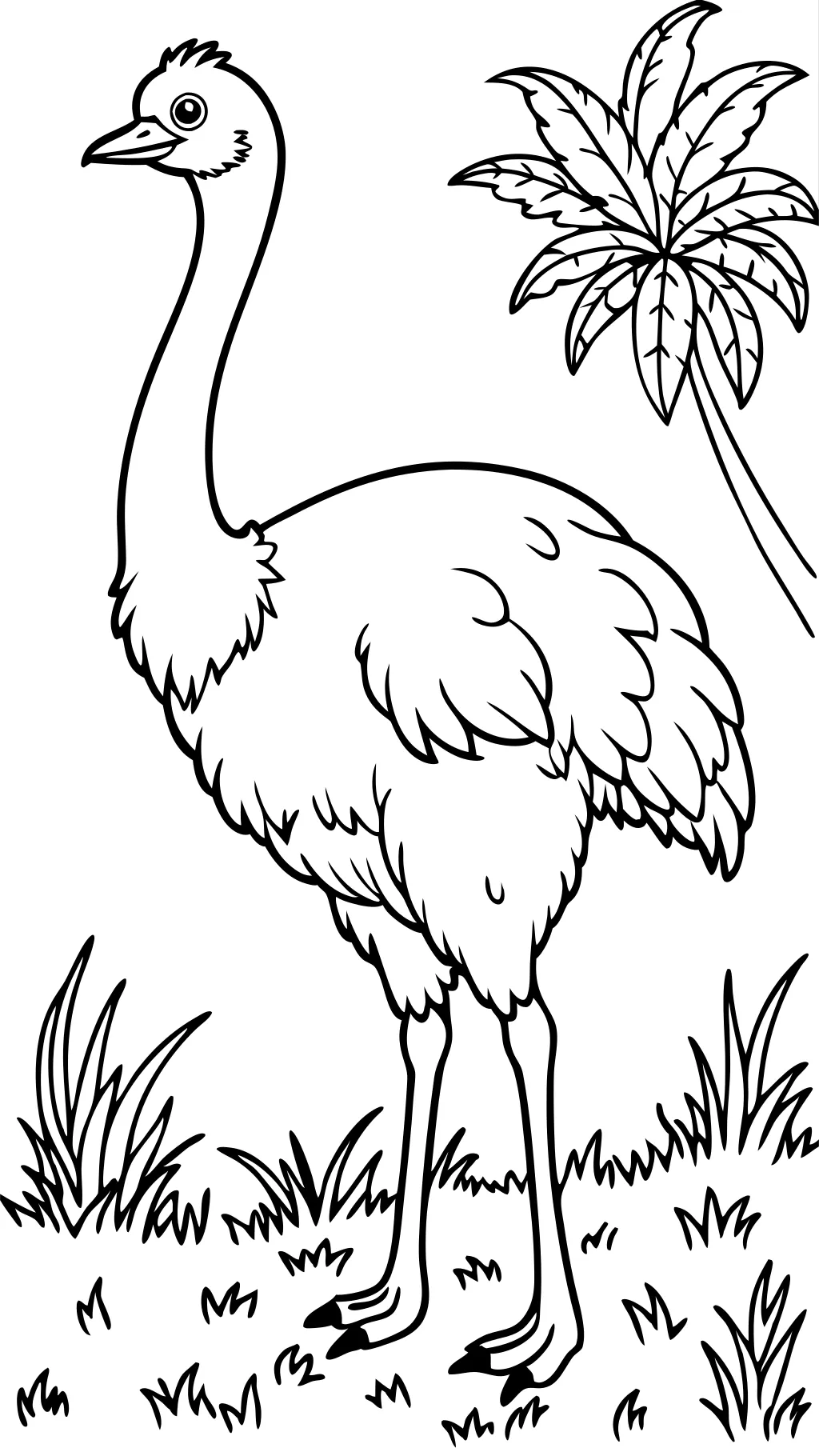 ostrich coloring pages